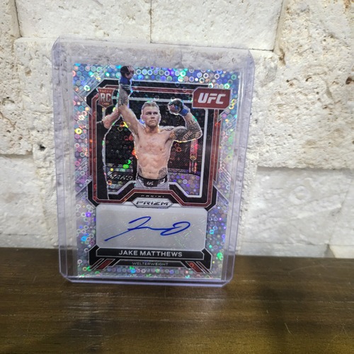 2023 Panini Prizm UFC Jake Matthews RC Silver Disco Superstar Auto #SA-JMT UFC0033