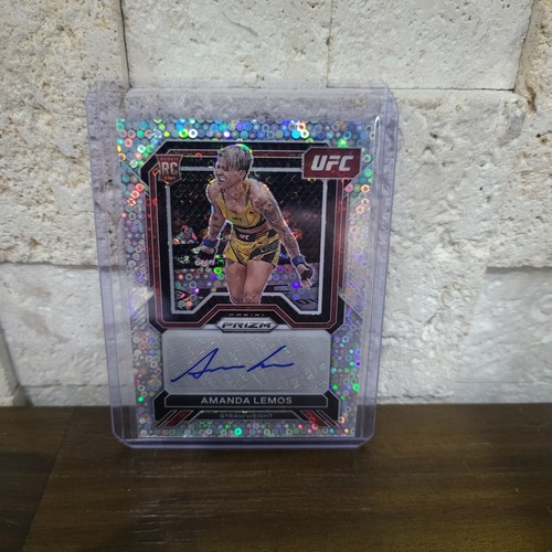 Amanda Lemos UFC 2023 Prizm Silver Disco Prizm Auto Autograph RC Rookie Card