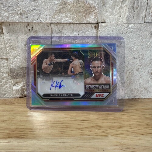 2023 Select UFC Kai Kara-France Silver Prizm Octagon Action Auto #OA-KKF