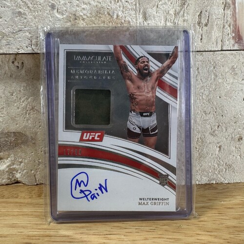 2022 Panini Immaculate UFC MAX GRIFFIN Patch Auto17/99 RC #108