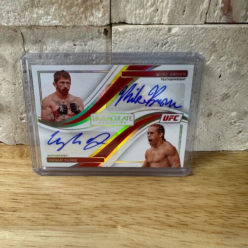 2023 PANINI IMMACULATE UFC DUAL AUTO MIKE BROWN URIJAH FABER 09/25