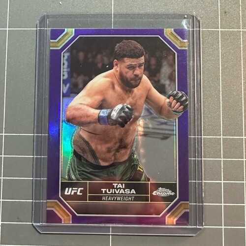 2024 Topps Chrome UFC - TAI TUIVASA Purple Refractor  #183
