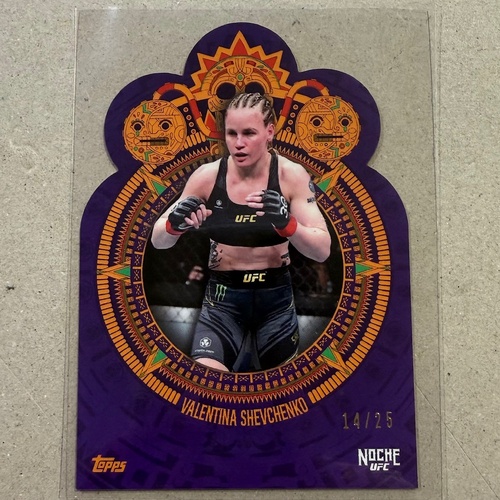 2024 Topps Noche UFC - VALENTINA SHEVCHENKO Purple Diecut 14/25 #4