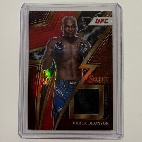 2023 PANINI SELECT UFC - DEREK BRUNSON SPARKS PATCH RED 53/99 #SP-DBR