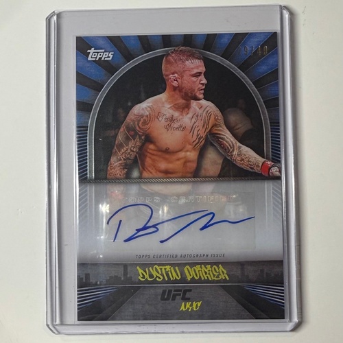 2024 TOPPS UFC NYC - DUSTIN POIRIER Blue AUTO 29/49 #21A