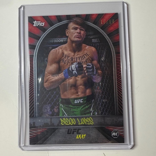 2024 TOPPS UFC NYC - DIEGO LOPES Red RC 10/10 BOOKEND #26