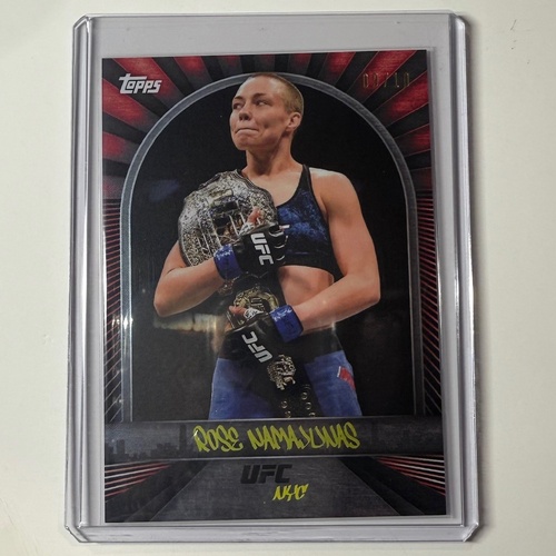 2024 TOPPS UFC NYC - ROSE NAMAJUNAS Red 09/10 #23