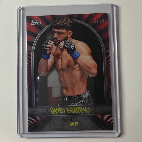 2024 TOPPS UFC NYC - RAMIZ BRAHIMAJ Red 01/10 #16 BOOKEND