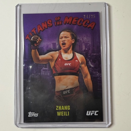 2024 TOPPS UFC NYC - ZHANG WEILI Titans Of The Mecca PURPLE 24/25 #TM-8
