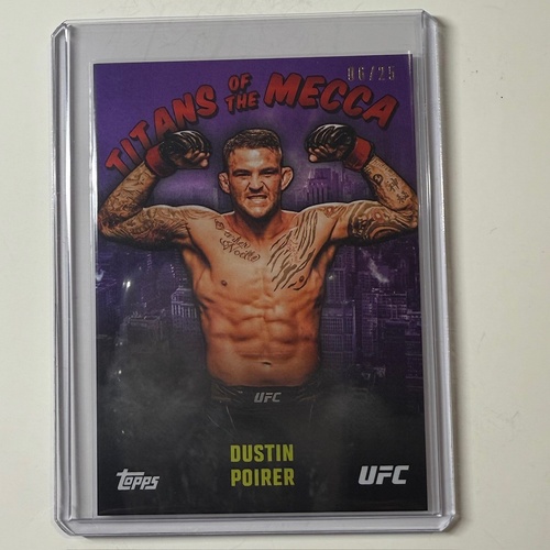 2024 TOPPS UFC NYC - DUSTIN POIRIER Titans Of The Mecca PURPLE 06/25 #TM-5