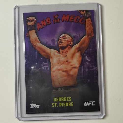 2024 TOPPS UFC NYC - GEORGES ST. PIERRE Titans Of The Mecca PURPLE 19/25 #TM-2