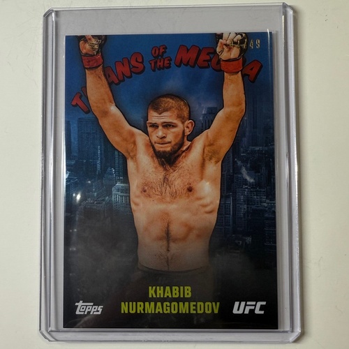 2024 TOPPS UFC NYC - KHABIB NURMAGOMEDOV Titans Of The Mecca BLUE 42/49 #TM-1