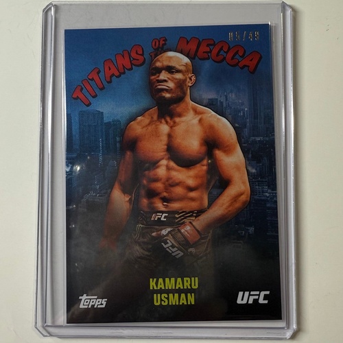 2024 TOPPS UFC NYC - KAMARU USMAN Titans Of The Mecca BLUE 05/49 #TM-14