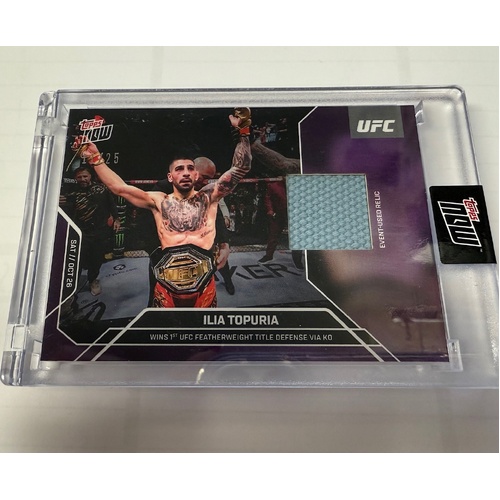 2024 UFC Topps Now - ILIA TOPURIA Event 308 RELIC 11/25 #27B - SEALED