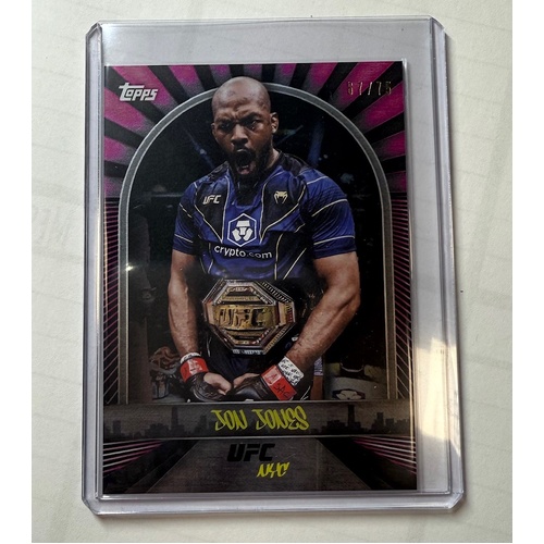 2024 Topps UFC NYC - JON JONES Pink 67/75 #1