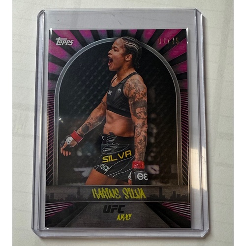 2024 Topps UFC NYC - KARINE SILVA - Pink 01/75 #10