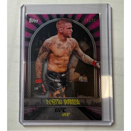 2024 Topps UFC NYC - DUSTIN POIRIER - Pink 64/75 #21