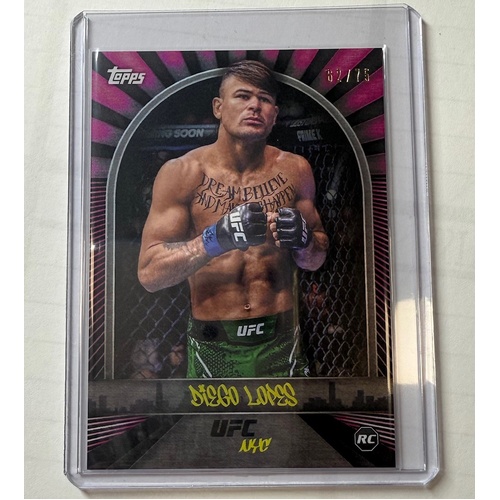 2024 Topps UFC NYC - DIEGO LOPES - Pink 62/75 #26