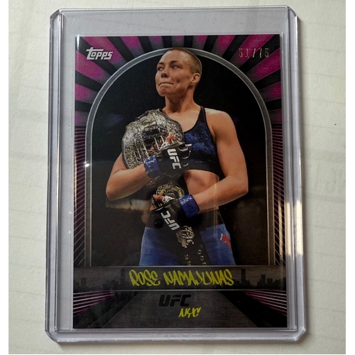 2024 Topps UFC NYC - ROSE NAMAJUNAS - Pink 51/75 #23