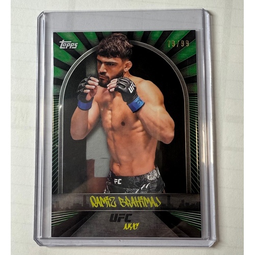 2024 Topps UFC NYC - RAMIZ BRAHIMAJ - Green 79/99 #16