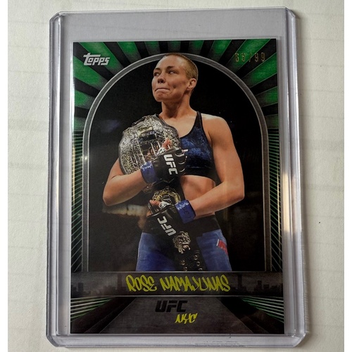 2024 Topps UFC NYC - ROSE NAMAJUNAS - Green 63/99 #23