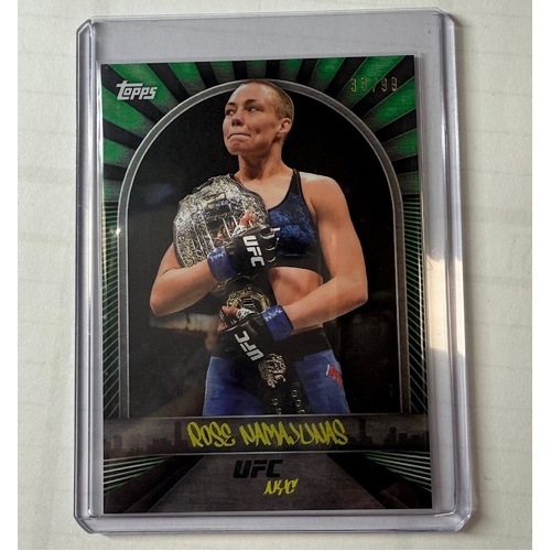 2024 Topps UFC NYC - ROSE NAMAJUNAS - Green 33/99 #23