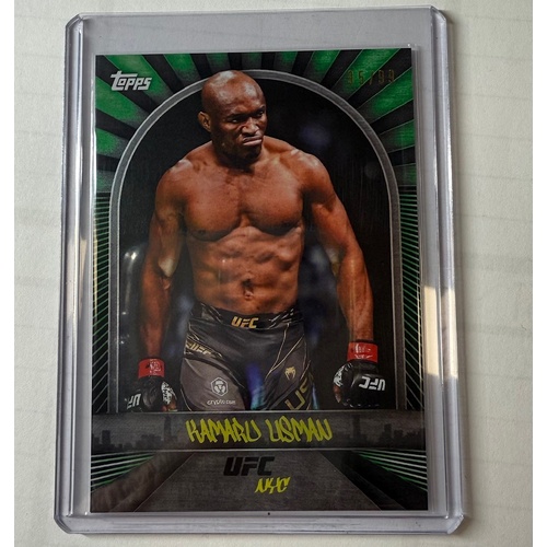 2024 Topps UFC NYC - KAMARU USMAN - Green 95/99 #30