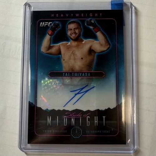 2024 Topps UFC Midnight TAI TUIVASA Stroke of Midnight AUTO SMA-TTA