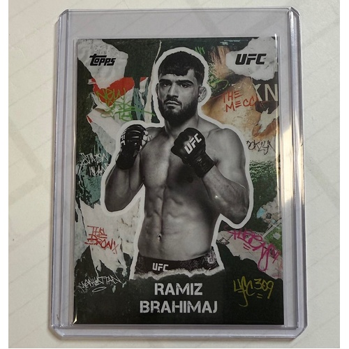 2024 Topps UFC NYC - RAMIZ BRAHIMAJ #GA-16 Graffiti Art!