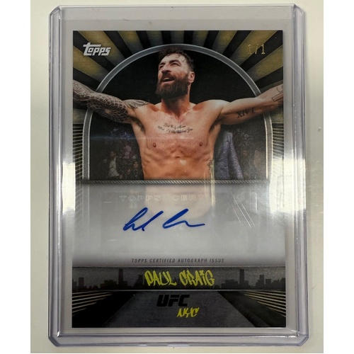 2024 Topps UFC NYC - PAUL CRAIG - GOLD AUTO 1/1 #6E