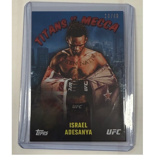 2024 TOPPS UFC NYC - ISRAEL ADESANYA Titans Of The Mecca BLUE 10/49 #TM-11