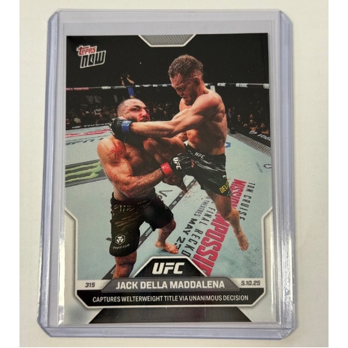 2025 Topps NOW UFC - JACK DELLA MADDALENA Wins Title #13 - UFC315