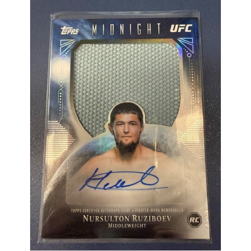 2026 Topps Midnight UFC - Nursulton Ruziboev Rookie Relic Auto RC RRA-NR