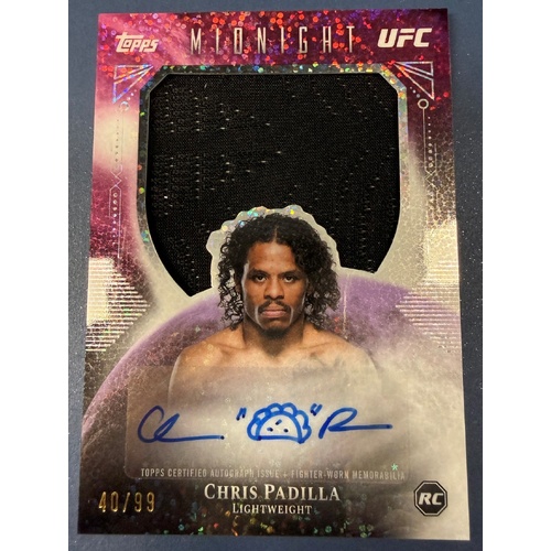 2026 Topps Midnight UFC - CHRIS PADILLA RC Rookie Relic Auto 40/99 RRA-CP
