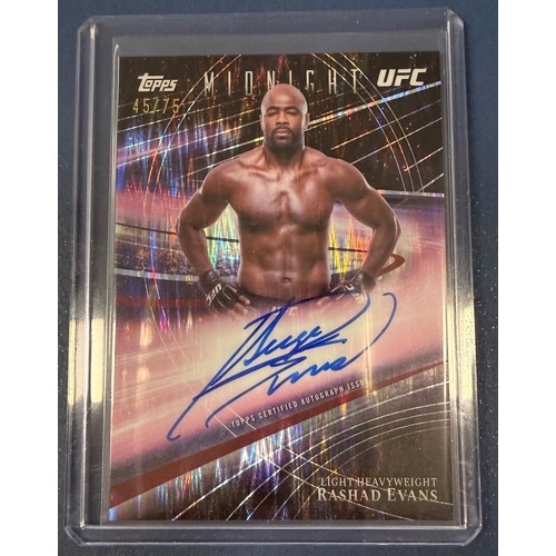 2026 Topps UFC Midnight - RASHAD EVANS Horizon Signatures Auto 45/75 #HZS-RE