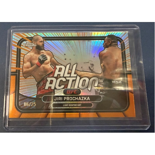 2026 Topps Chrome UFC - JIRI PROCHAZKA All Action Orange Refractor 06/25  #AA-30