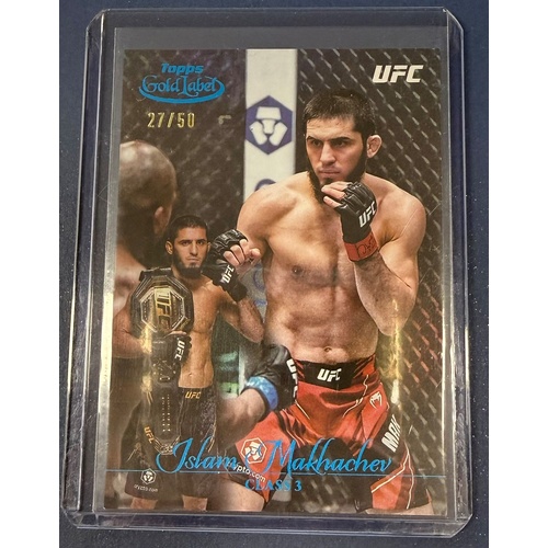 2024 Topps Gold Label UFC - ISLAM MAKHACHEV Class 3 Blue 27/50 #39