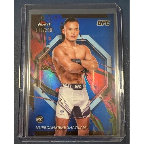 2024 Topps Finest UFC - NUERDANBIEKE SHAYILAN RC Blue 111/200 #178
