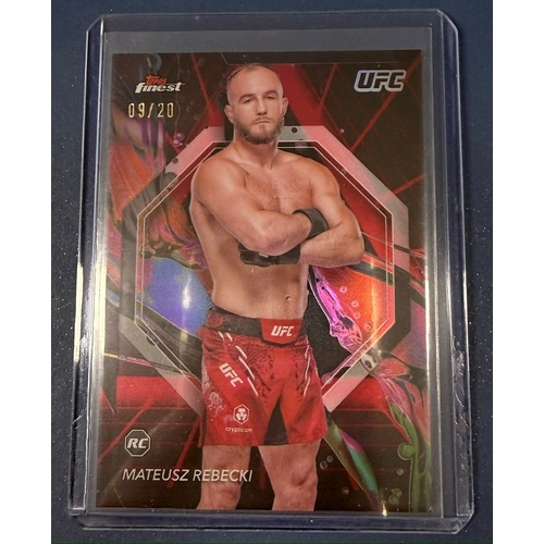 2024 Topps Finest UFC - MATEUSZ REBECKI RC Red Refractor 09/20 #38