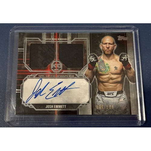 2025 Topps Knockout UFC - JOSH EMMETT Tier 1 Dual Relic AUTO 168/199 #TRA-JE