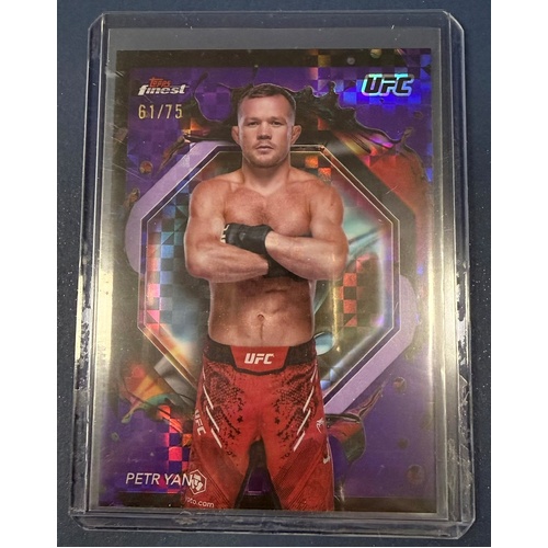 2024 Topps Finest UFC - PETR YAN Purple Checkerboard 61/75 #274
