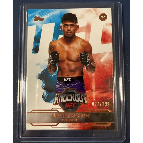 2025 Topps Knockout UFC - JONATHAN MARTINEZ ROOKIE Bronze 027/299 RC #8