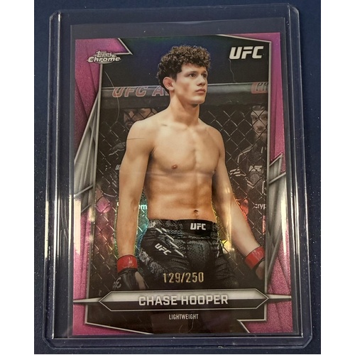 2026 Topps Chrome UFC - CHASE HOOPER Pink Refractor 129/250 #35