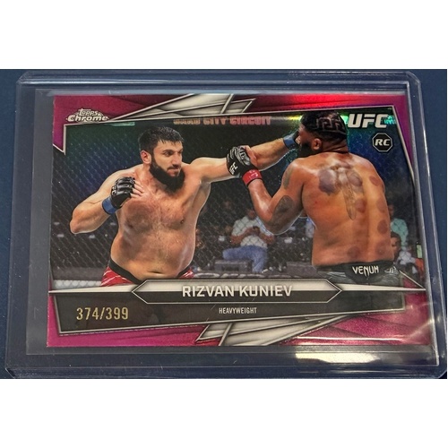 2026 Topps Chrome UFC - RIZVAN KUNIEV Rookie Magenta Refractor 374/399 #164 RC