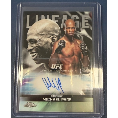 2026 Topps Chrome UFC - MICHAEL PAGE Lineage MVP Auto #CCA-MP