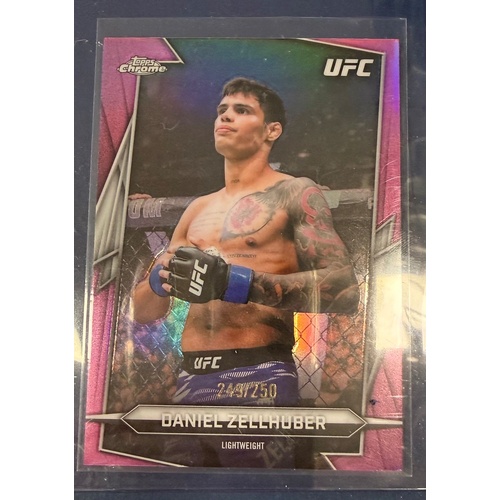 2026 Topps Chrome UFC - DANIEL ZELLHUBER Pink Refractor 249/250 #192