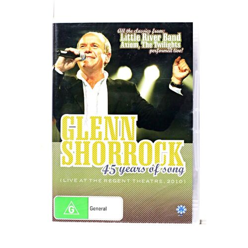 Glenn Shorrock - 45 Years of Song : Region 4 DVD New Sealed