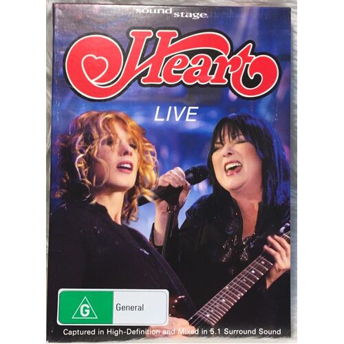 DVD - Heart Live (sound stage) Region Unstated - 2008