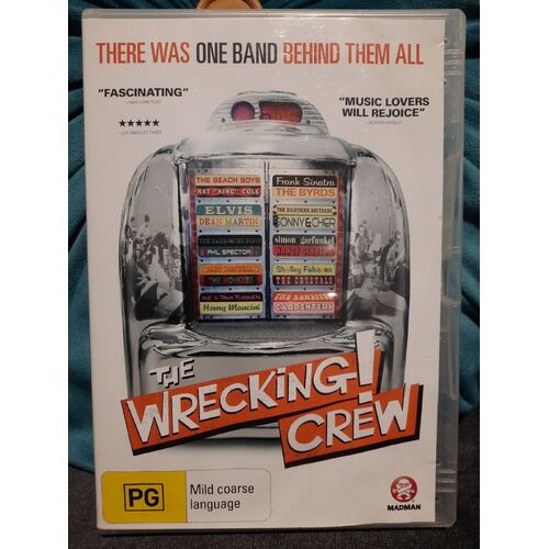 THE WRECKING CREW DVD MUSIC REGION 4 AS NEW THE BAND BEHIND ALL THE HITS 60s 70s