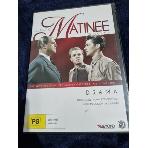 Classic Matinee Movies Drama 3 DVD Set Reg 4 Boys In Brown Spanish Gardener